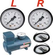 high-performance compressor-set for auxiliary air springs in coil springs