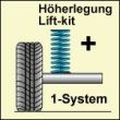 Lift-Kit, Suspension Spring, ca. +30mm VW Golf IV Syncro 1J By. 10.97-10.03, not with off-road suspension