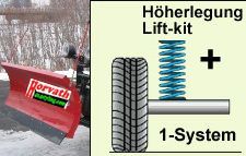 Lift-Kit / Suspension Springs +30mm (F+H) Nissan Navara D40 My. 06- /10- (at the usage of snow plough, Salt-spreader, additional load etc.)