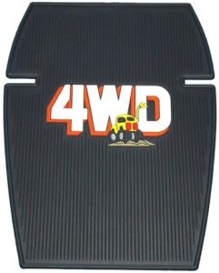 Set of floor mats for Off Road Cars, front, with "4WD" print (made ??of rubber)