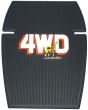 Set of floor mats for Off Road Cars, front, with &quot;4WD&quot; print (made ??of rubber)