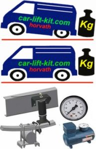 High-level Interactive Suspension, Air-Springs, Mercedes Vito, 2WD, Type 638, with ABS, transporter, My. 02.96-10.03, not for passenger transport