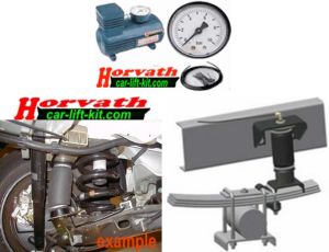 1-circuit high-performance compressor system, manually adjustable from the drivers seat, for roll bellows auxiliary air springs