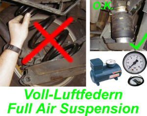 Full Air Suspension (replaces the original springs) Renault Trafic, Type JL, FL, with ABS, My. 05.2014-, with automatic level control for the rear axle
